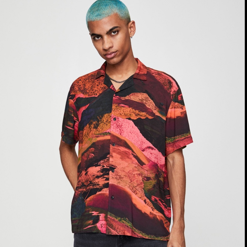 Abstract Pull & Bear Men Shirt